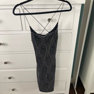 Elegant Black and Silver Women's Dress